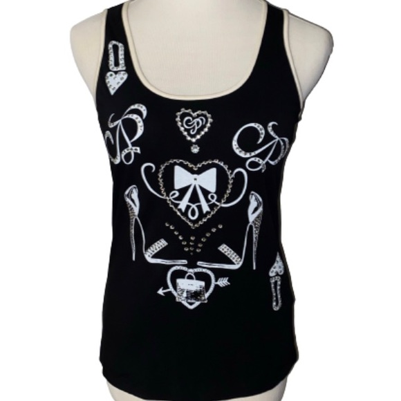 Christine Phillips Embellished Tank Top Size Small - Picture 4 of 8